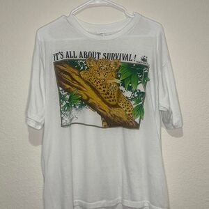 Vintage 1990 World Wildlife Fund It's All About Survival T-shirt